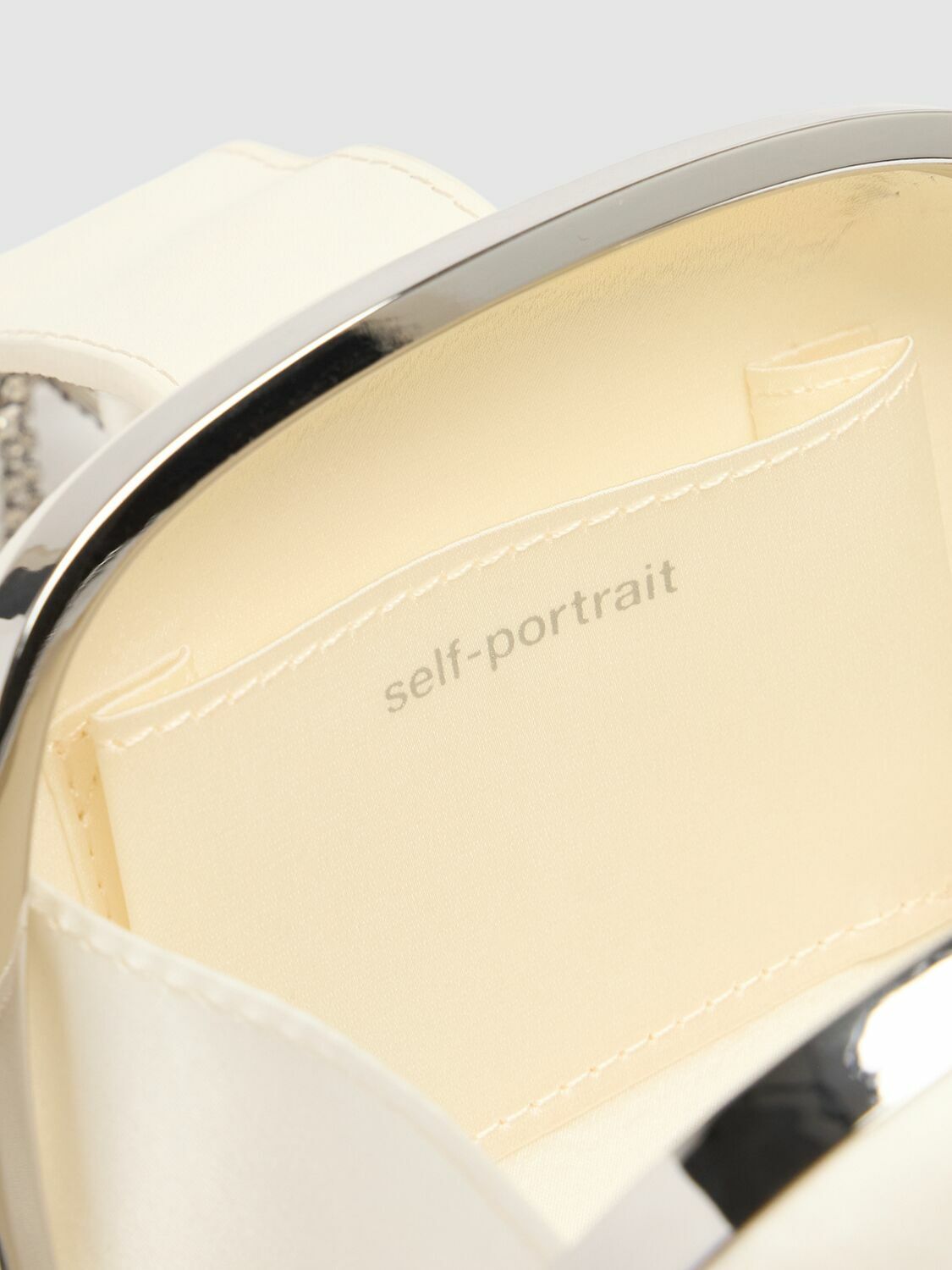 SELF-PORTRAIT Bow Satin Clutch