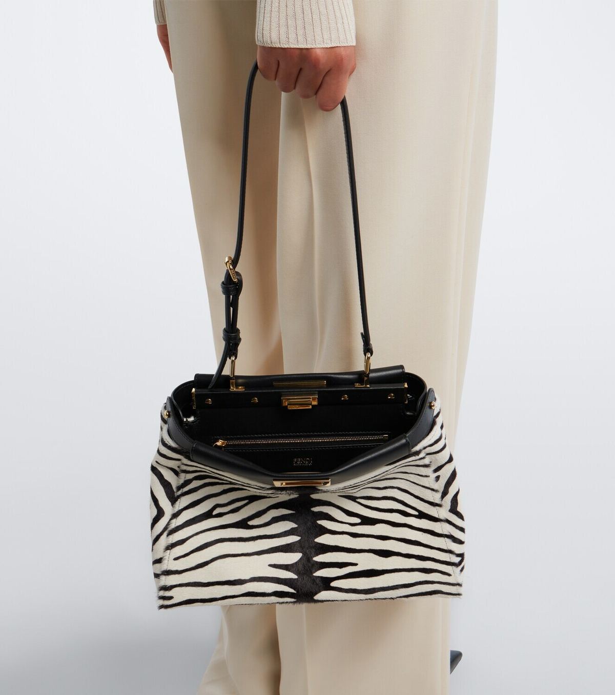 Fendi My Peekaboo® Medium calf hair shoulder bag