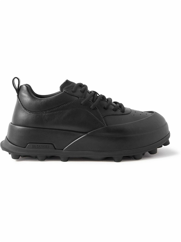 Photo: Jil Sander - Orb Leather Sneakers - Black