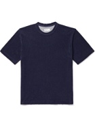 UNIVERSAL WORKS - Cotton-Blend Terry T-Shirt - Blue
