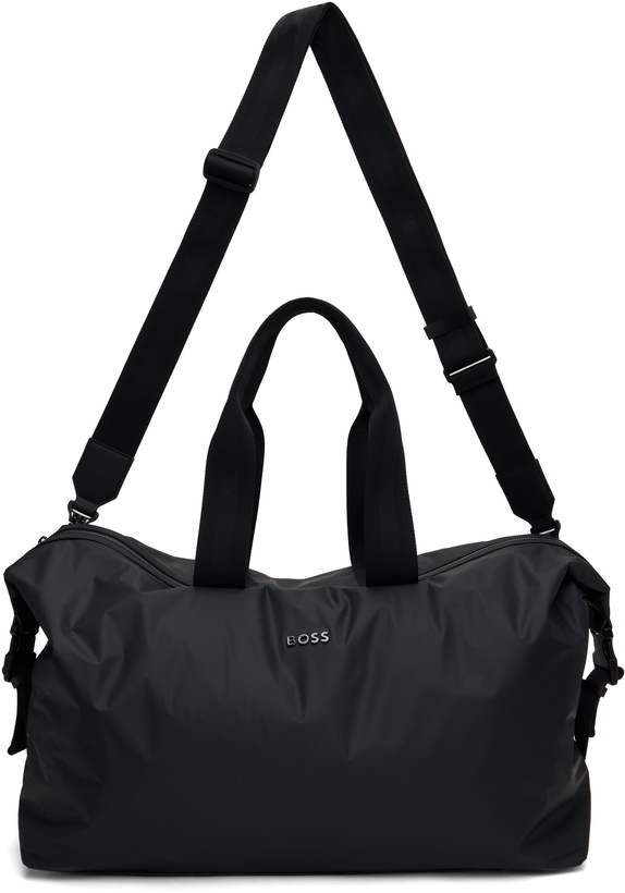 Photo: BOSS Black Coated Nylon Satin Duffle Bag