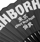 Neighborhood - Printed Paper and Bamboo Fan - Black