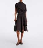 Lemaire Gathered wool-blend dress