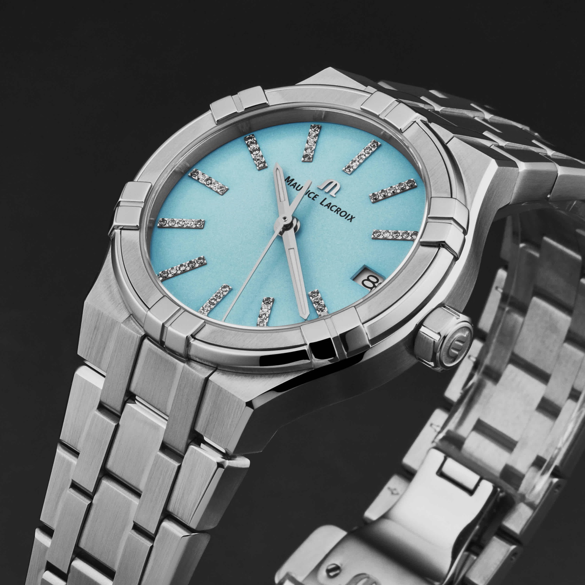 Maurice Lacroix Aikon Quartz Light Blue Dial Watch AI1106-SS002-450-1