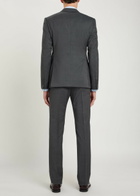 Emporio Armani Checked Wool Suit Grey