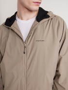 Portal - Level Alpha Logo-Print Fleece-Trimmed Recycled-Shell Jacket - Brown