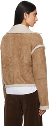 Guest in Residence Tan Grizzly Bomber Jacket