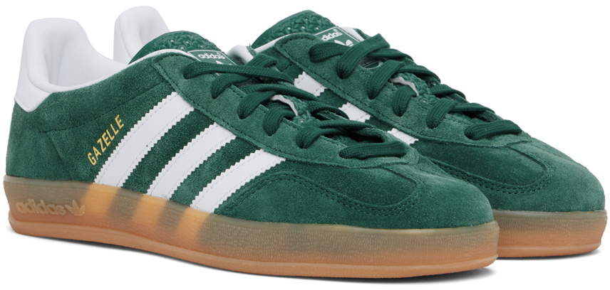 adidas gazelle silver green womens Adidas Gazelle green white sneakers – Glad Store Genova main image 0