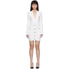 Balmain White Knit Short Dress