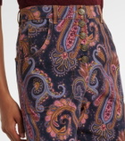 Etro Paisley cotton-blend flared pants
