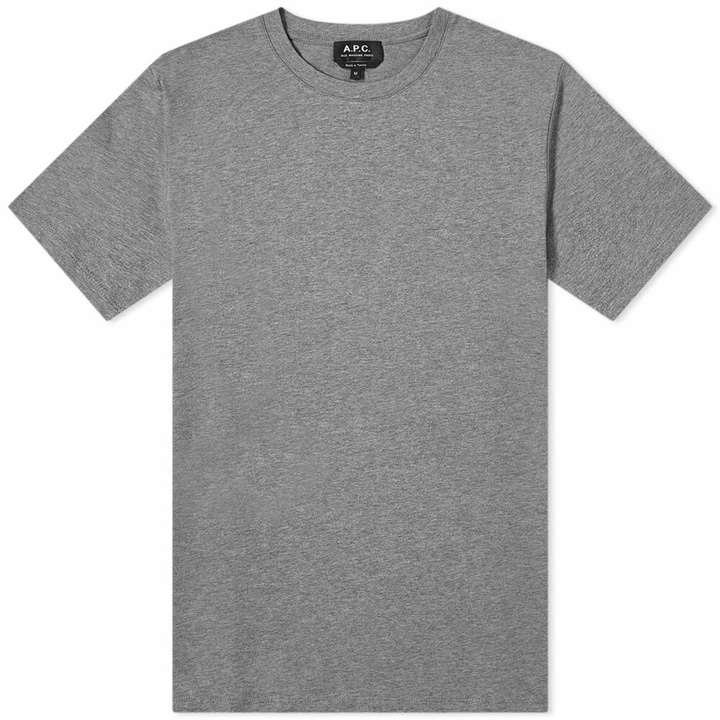 Photo: A.P.C. Men's Jimmy T-Shirt in Grey Marl