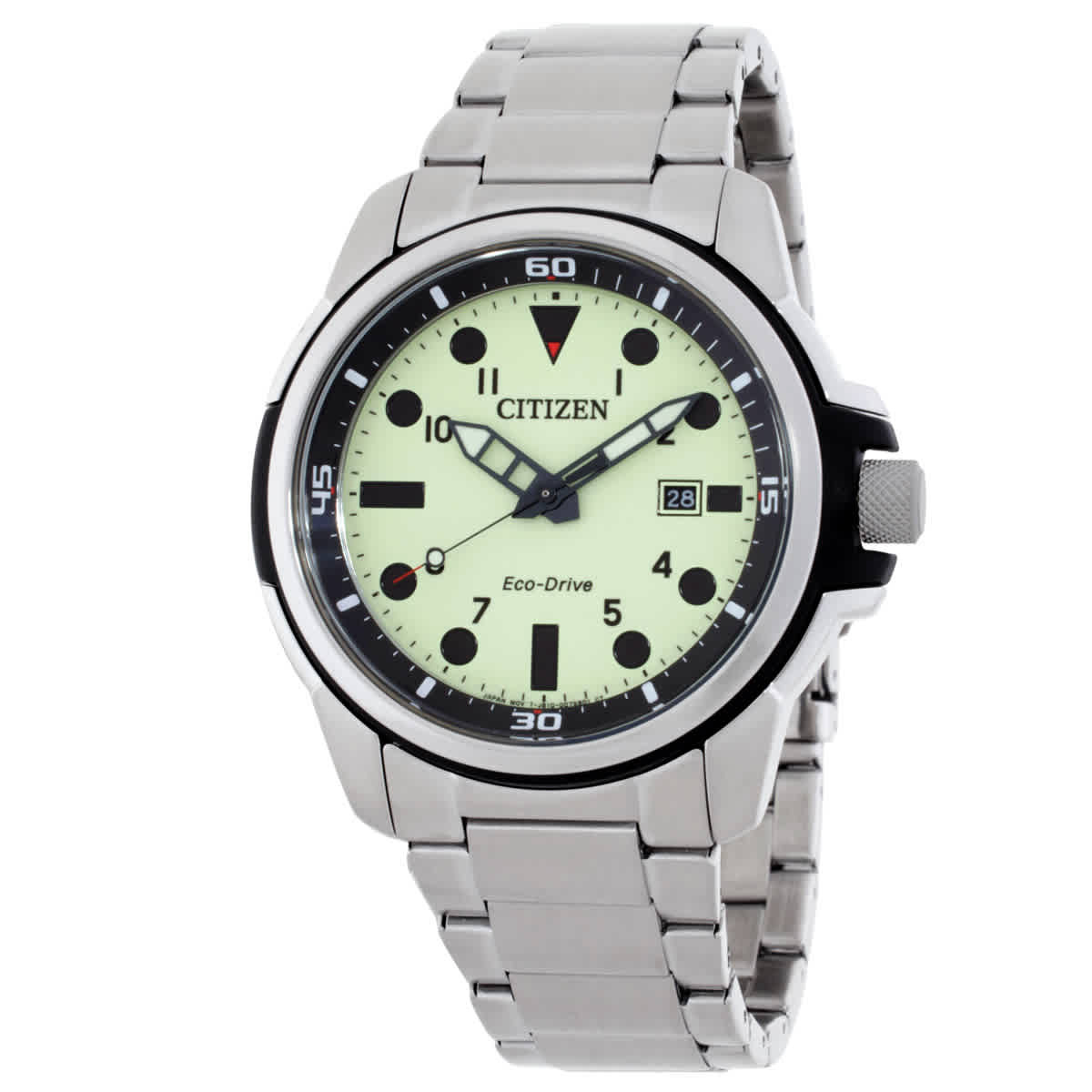 Citizen Eco-Drive Green Dial Mens Watch AW1800-89X