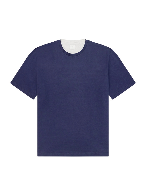 Photo: Eleventy - Giza Cotton-Jersey T-Shirt - Blue
