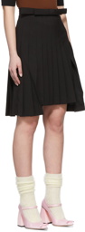 SHUSHU/TONG SSENSE Exclusive Black Split Pleated Skirt