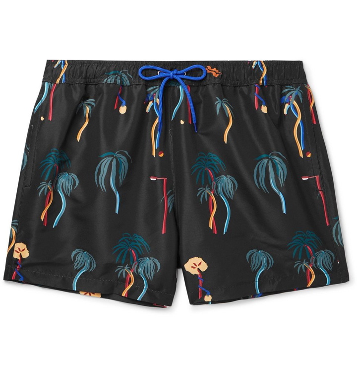 Photo: Paul Smith - Mid-Length Printed Swim Shorts - Men - Black