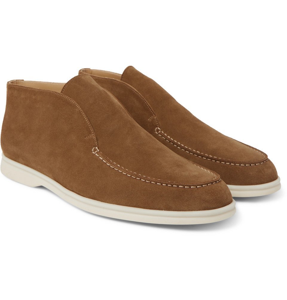 Loro Piana - Open Walk Suede Boots - Light brown