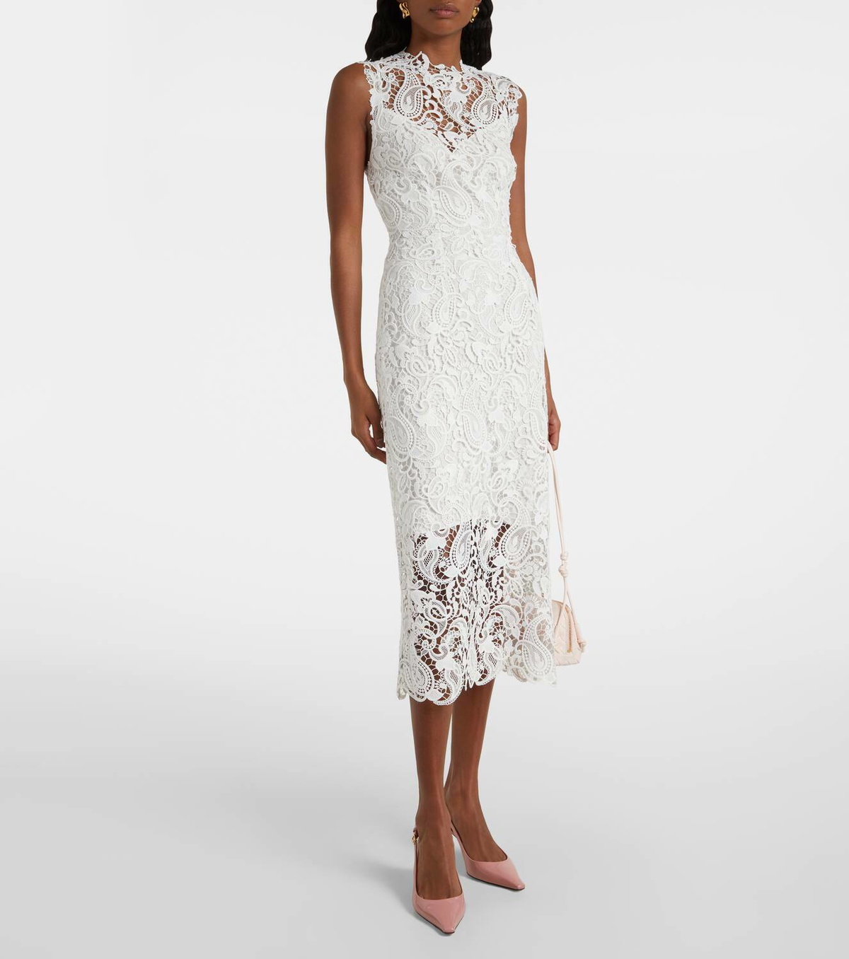 Monique Lhuillier Lace midi dress
