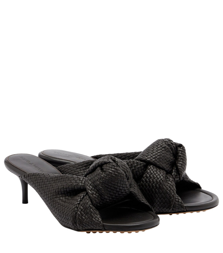 Photo: Bottega Veneta Cherry Intreccio leather sandals