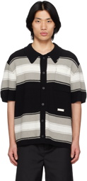 C2H4 Black & Gray Patch Pocket Shirt