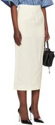 WILLY CHAVARRIA Off-White Tubo Midi Skirt