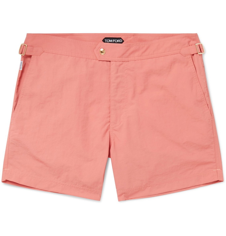 Photo: TOM FORD - Slim-Fit Mid-Length Swim Shorts - Pink