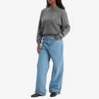Róhe Women's Sculptural Polo in Mid Grey Melange