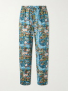 Derek Rose - Ledbury 100 Printed Cotton Pyjama Trousers - Blue