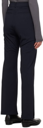 Youth Navy Side-Slit Trousers