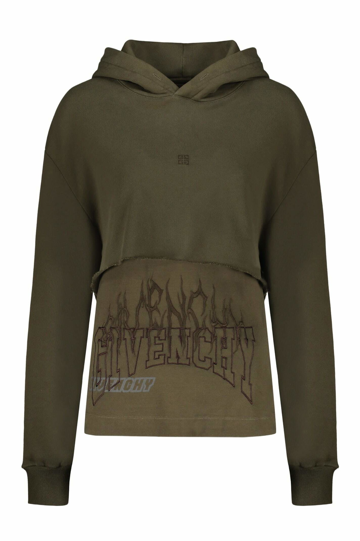 Givenchy Black Destroyed Logo Hoodie Givenchy