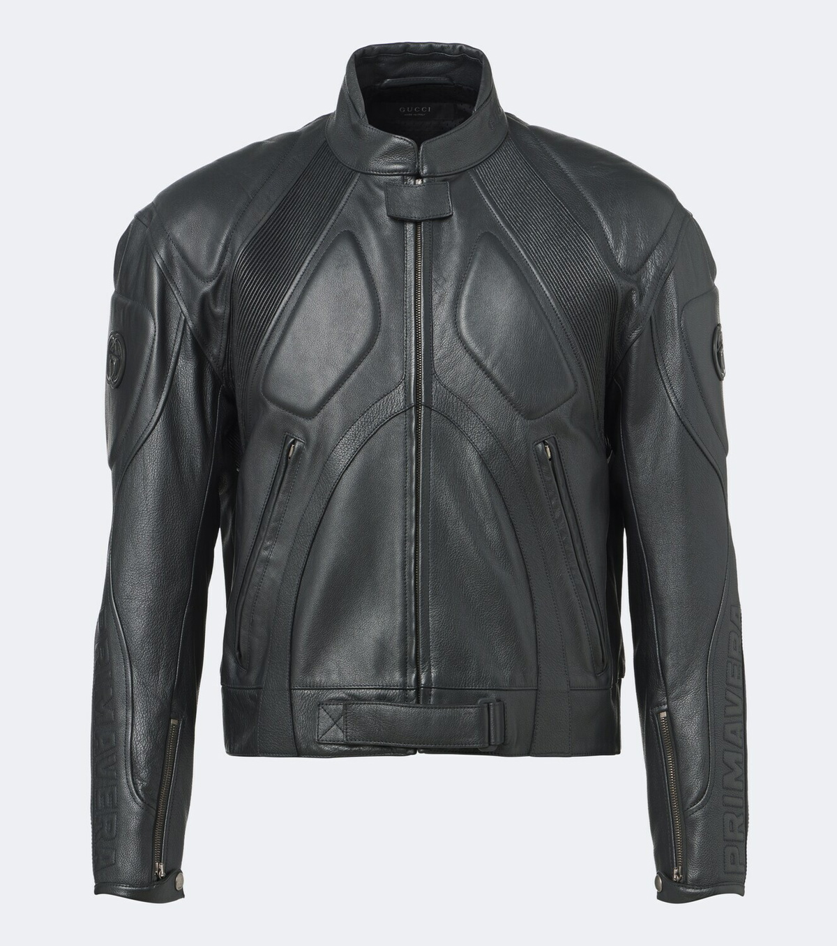 Gucci GG leather biker jacket