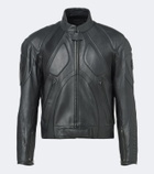 Gucci GG leather biker jacket