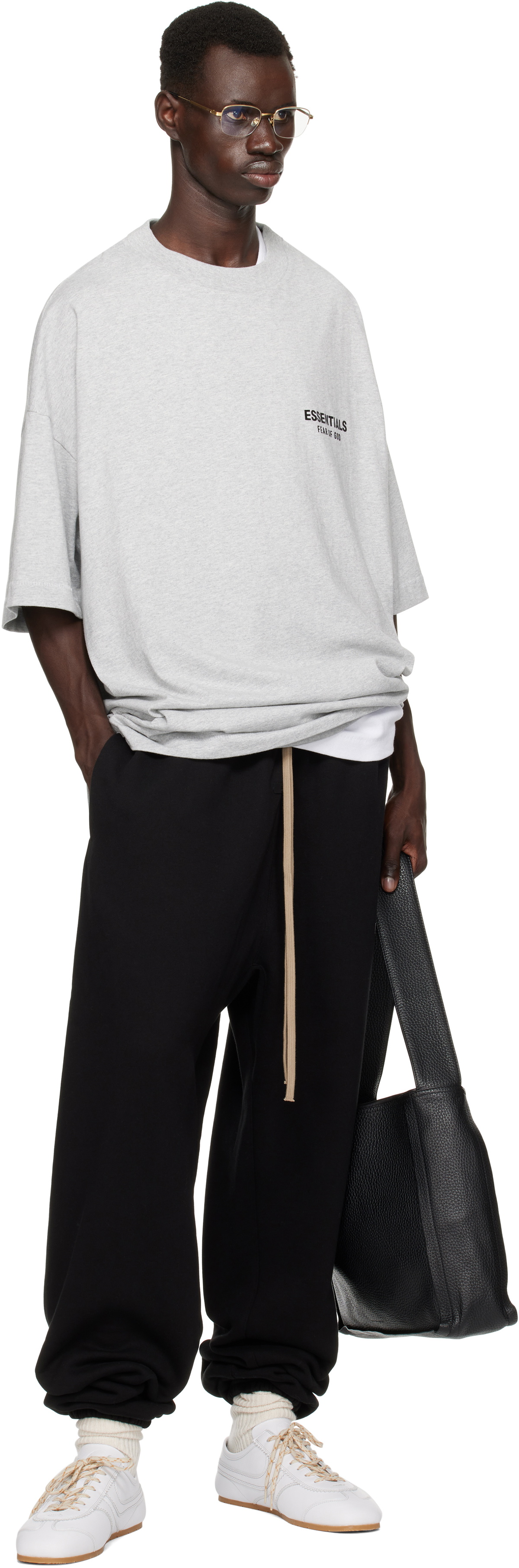 Fear of God ESSENTIALS Gray Jersey Crewneck T-shirt Fear Of