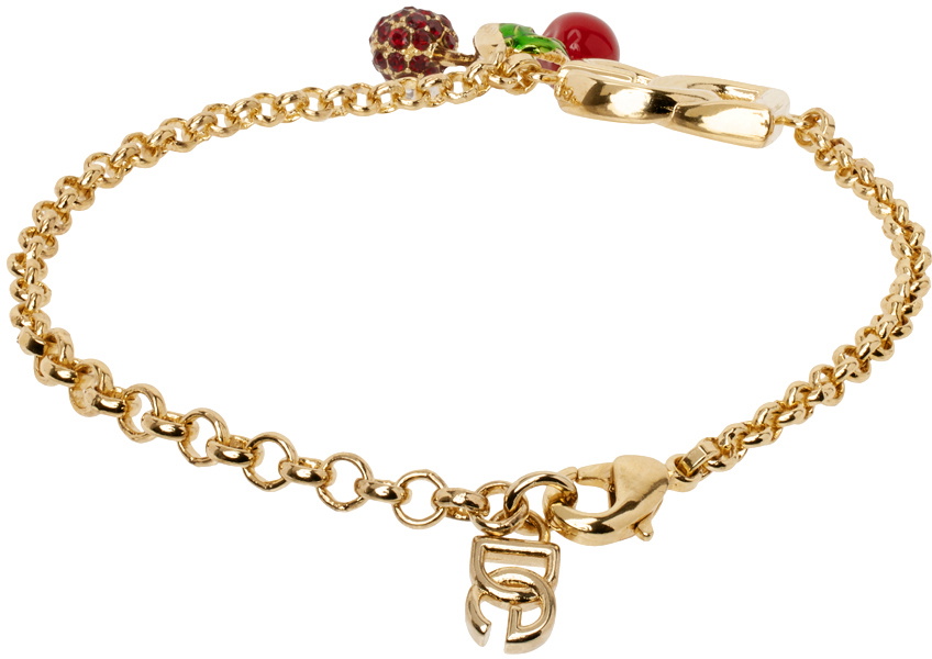 Dolce & Gabbana Gold DG Cherries Bracelet Dolce & Gabbana