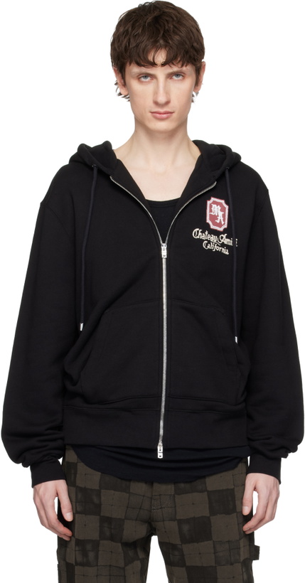 Photo: AMIRI Black 'MA Chateau' Zip Hoodie