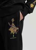 Givenchy Logo Embroidered Cotton Sweatpants Black