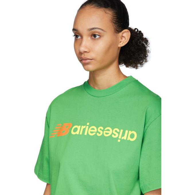Aries Green New Balance Edition Logo T-Shirt ARIES
