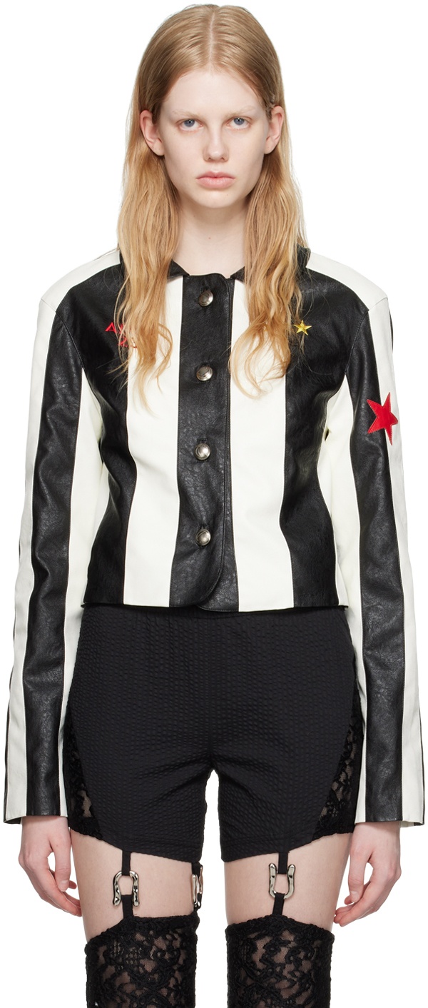 Photo: Andersson Bell Black & White Alessandro Faux-Leather Jacket