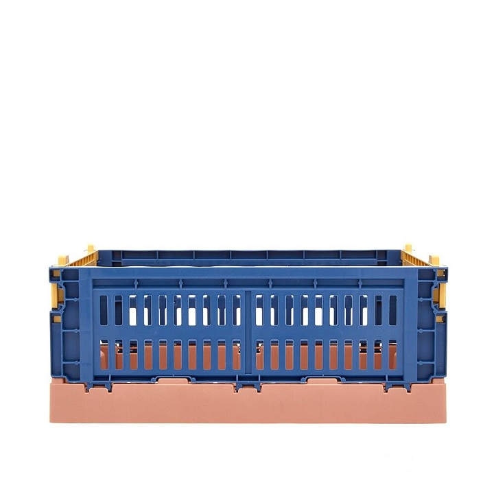 Photo: HAY Small Recycled Mix Colour Crate in Dark Blue