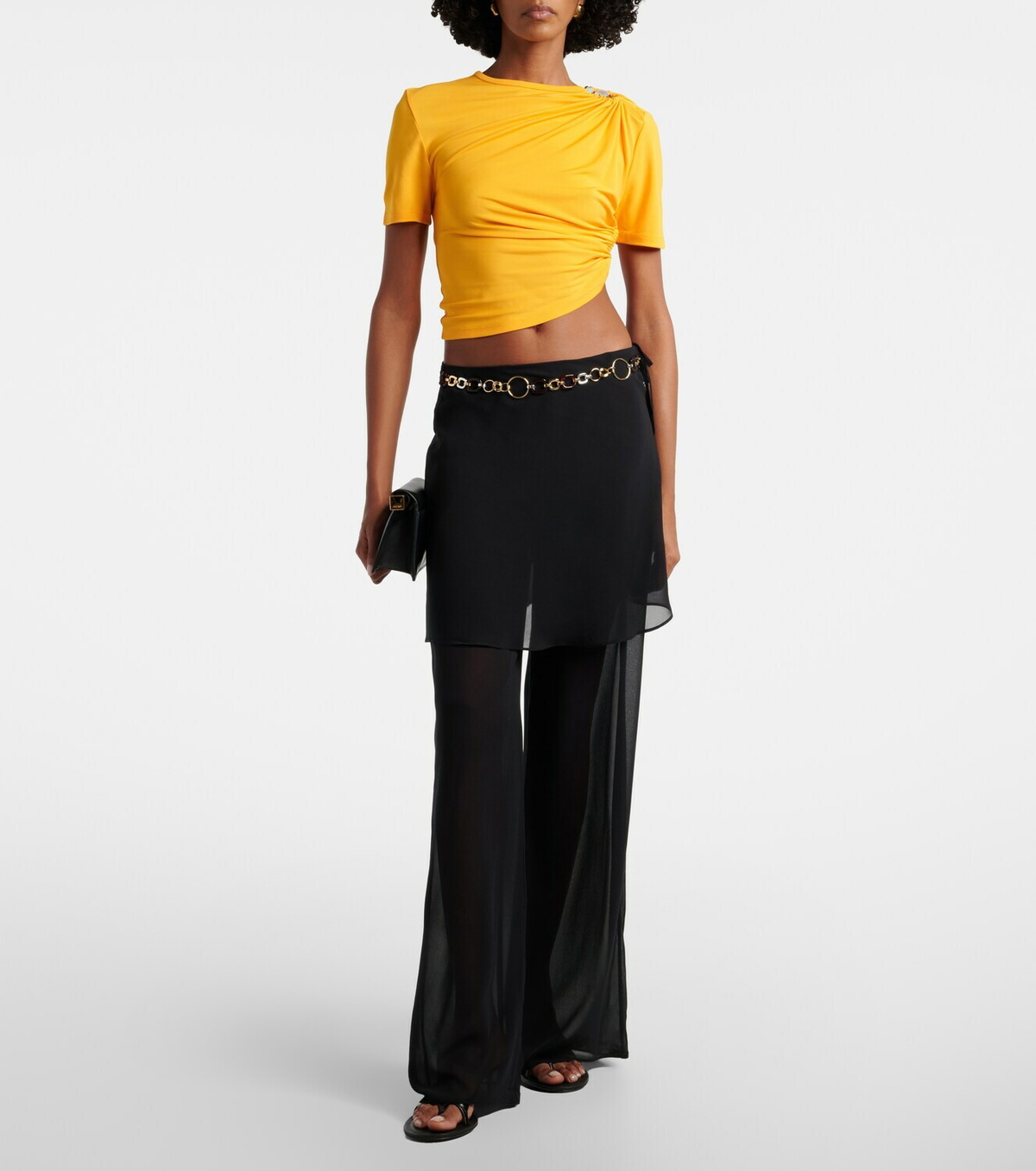 Christopher Esber Belted silk wide-leg pants