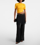 Christopher Esber Belted silk wide-leg pants