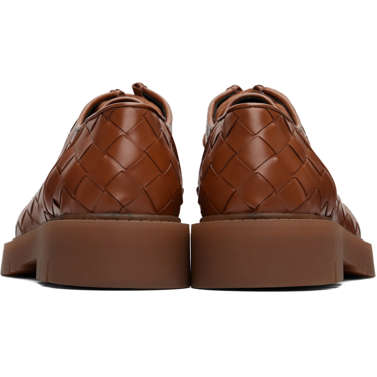 Bottega Veneta Brown Haddock Lace-Up Derbys