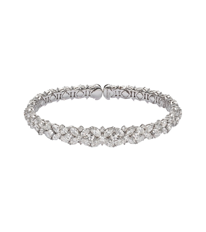 Photo: Yeprem Y-Couture 18kt white gold bangle with diamonds