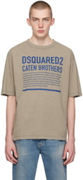 Dsquared2 Khaki Loose Fit T-Shirt