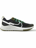Nike Running - React Pegasus Trail 4 Rubbier-Trimmed Mesh Sneakers - Black
