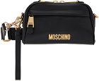 Moschino Black Logo Plaque Bag