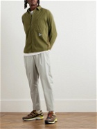 And Wander - Cropped Straight-Leg Pleated Belted Nylon-Blend Trousers - Gray