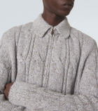 Eleventy Wool, alpaca and silk-blend zip-up cardigan