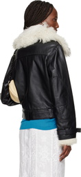 Wales Bonner Black 'The Bridge' Leather Jacket