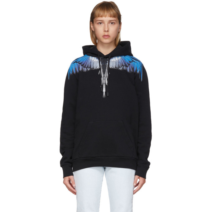 Photo: Marcelo Burlon County of Milan Black and Blue Wings Hoodie