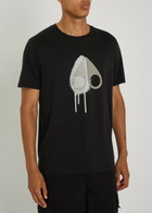Moose Knuckles Augustine Drip Printed Cotton T-shirt Black